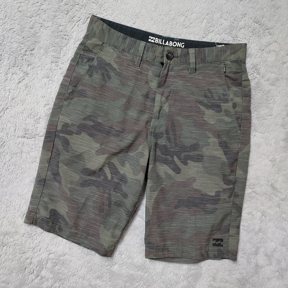Billabong Shorts Mens 28 Submersibles Crossfire Hybrid Quick Dry Stretch Camo